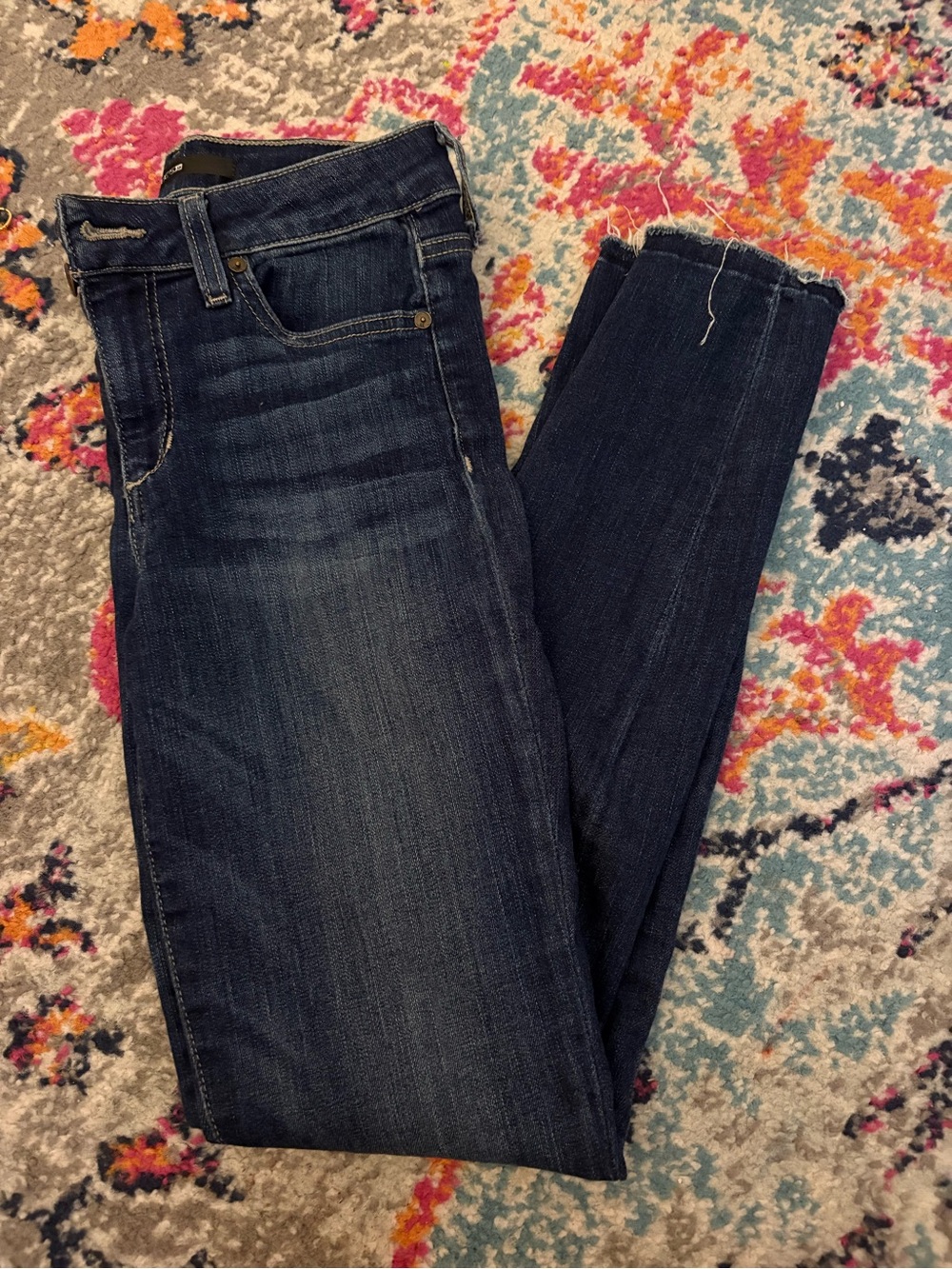 Joe's Jeans Dark Indigo Skinny with Raw Hem